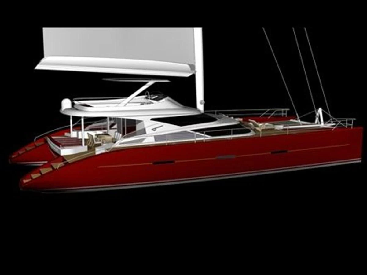 a red and white boat aboard 85' 2008 YAPLUKA 85 DOUBLE DECK Yacht for Sale