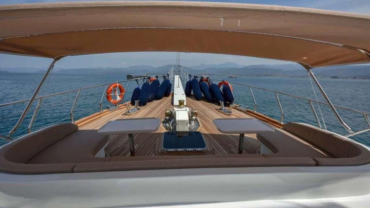a group of people on a boat aboard SEA BREEZE Yacht for Charter