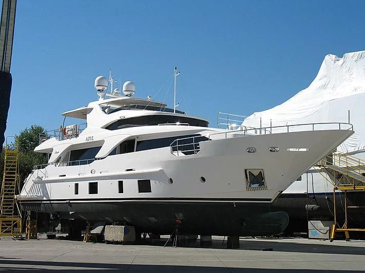 a large white yacht aboard PIXY Yacht for Sale