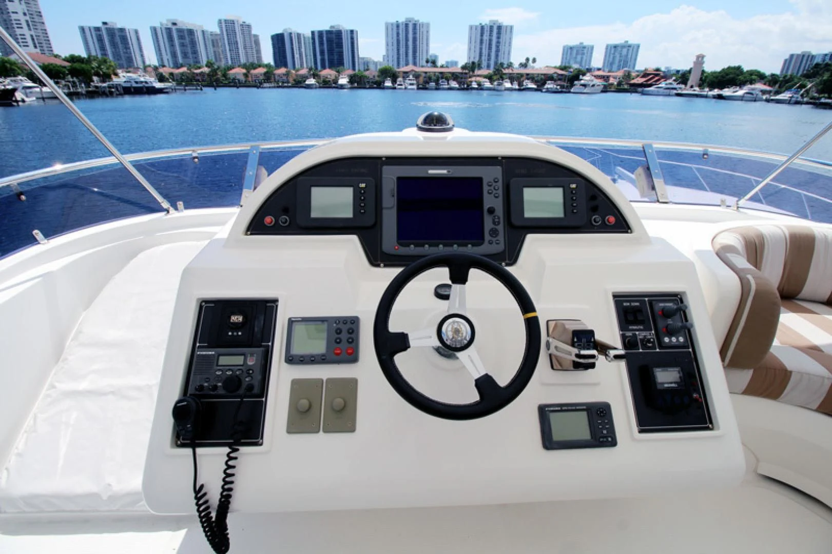 a cockpit of a plane aboard ALWAYS SOMETHING Yacht for Sale