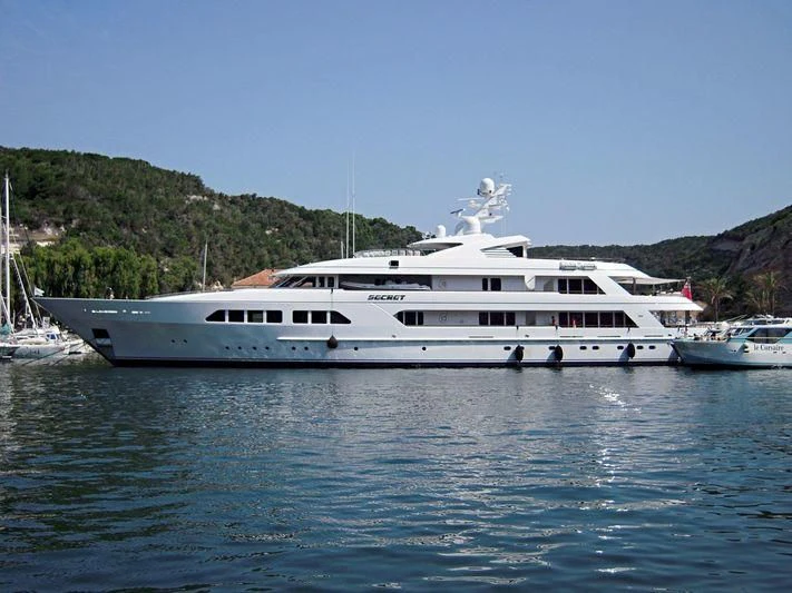 a boat in the water aboard MAJESTIC Yacht for Sale