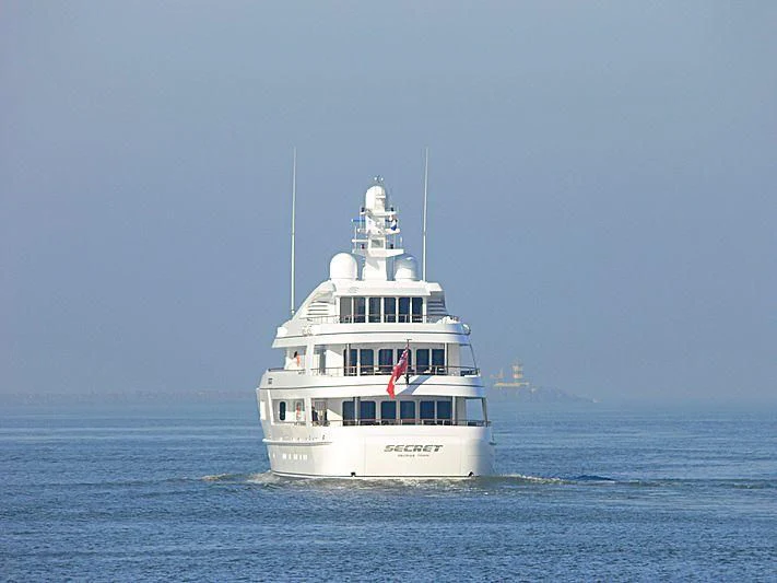 a white boat in the water aboard MAJESTIC Yacht for Sale