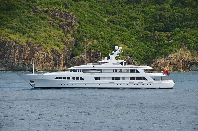 a boat on the water aboard MAJESTIC Yacht for Sale