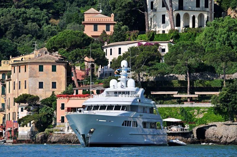a boat in the water aboard MAJESTIC Yacht for Sale