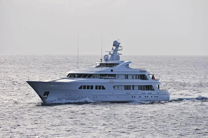 a boat in the water aboard MAJESTIC Yacht for Sale
