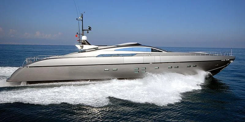 a large ship in the water aboard PURE INSANITY Yacht for Sale