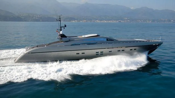 a large ship in the water aboard PURE INSANITY Yacht for Sale