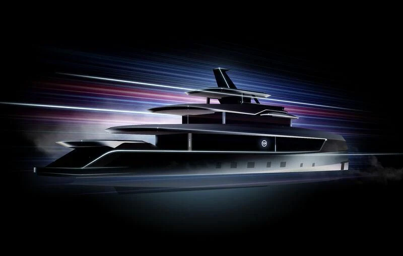 a car with a purple light aboard DYNAMIQ GTT 170 Yacht for Sale