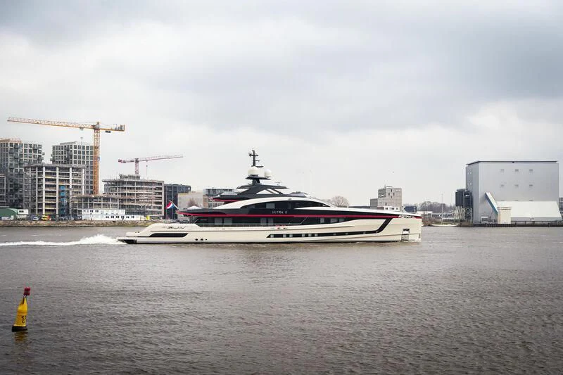 a boat on the water aboard ULTRA G Yacht for Sale