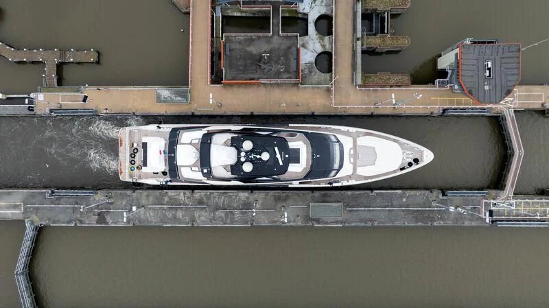 a car parked on a street aboard ULTRA G Yacht for Sale