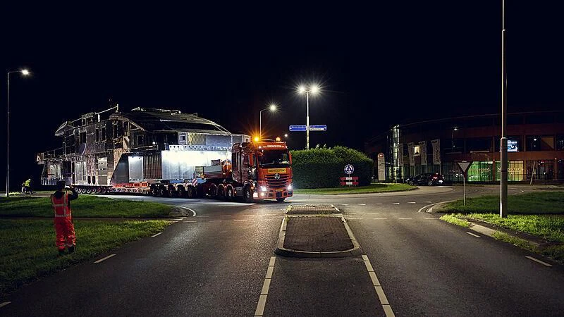a firetruck on the street aboard ULTRA G Yacht for Sale