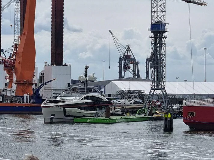 a boat in the water aboard ULTRA G Yacht for Sale