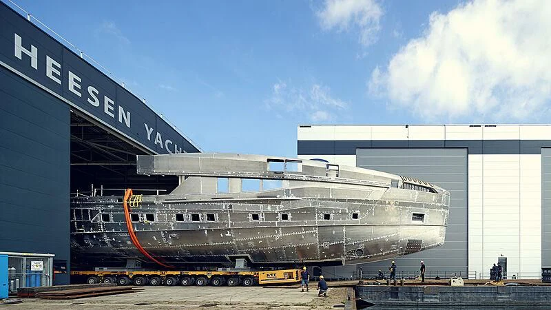 a large ship docked aboard ULTRA G Yacht for Sale