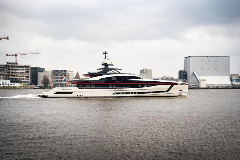 a boat in the water aboard ULTRA G Yacht for Sale