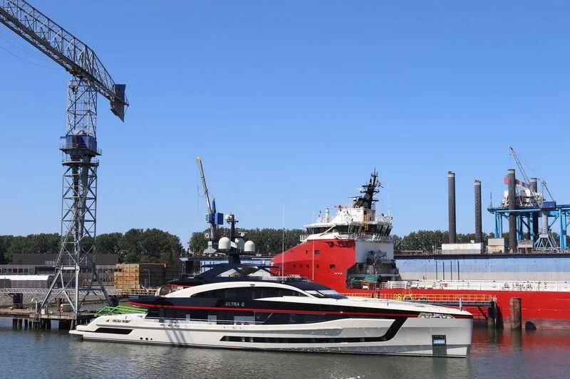 a boat in the water aboard ULTRA G Yacht for Sale