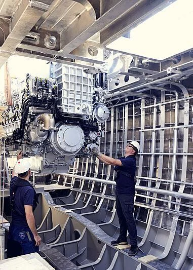 men in a factory aboard ULTRA G Yacht for Sale