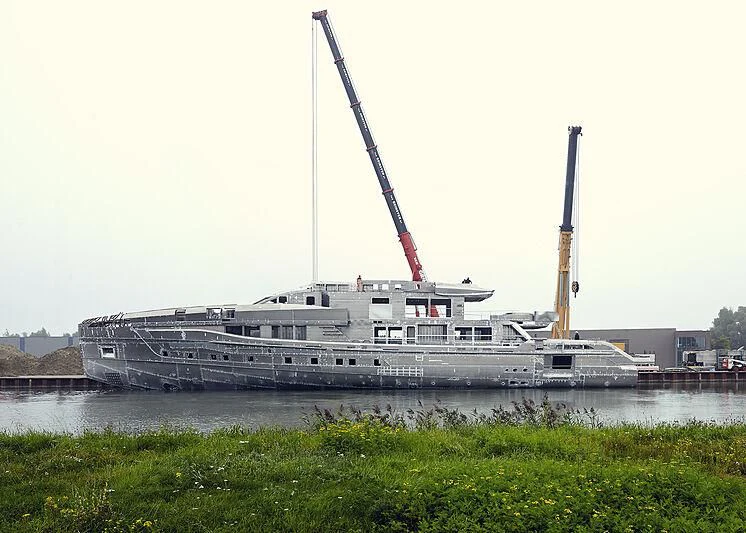 a large ship in a body of water aboard ULTRA G Yacht for Sale
