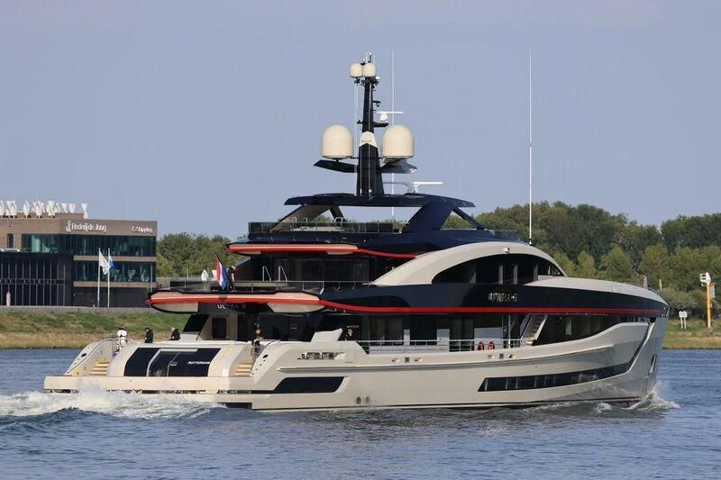 a boat on the water aboard ULTRA G Yacht for Sale