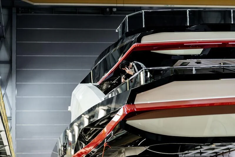 a close-up of a car aboard ULTRA G Yacht for Sale