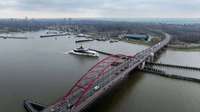 a bridge over a body of water aboard ULTRA G Yacht for Sale