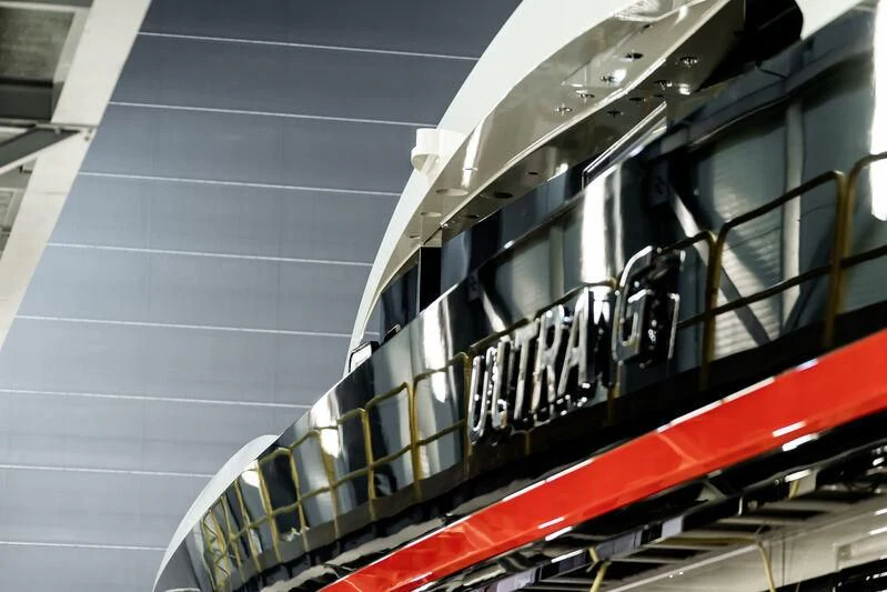 a close-up of a train aboard ULTRA G Yacht for Sale