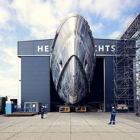 a large metal sculpture aboard ULTRA G Yacht for Sale