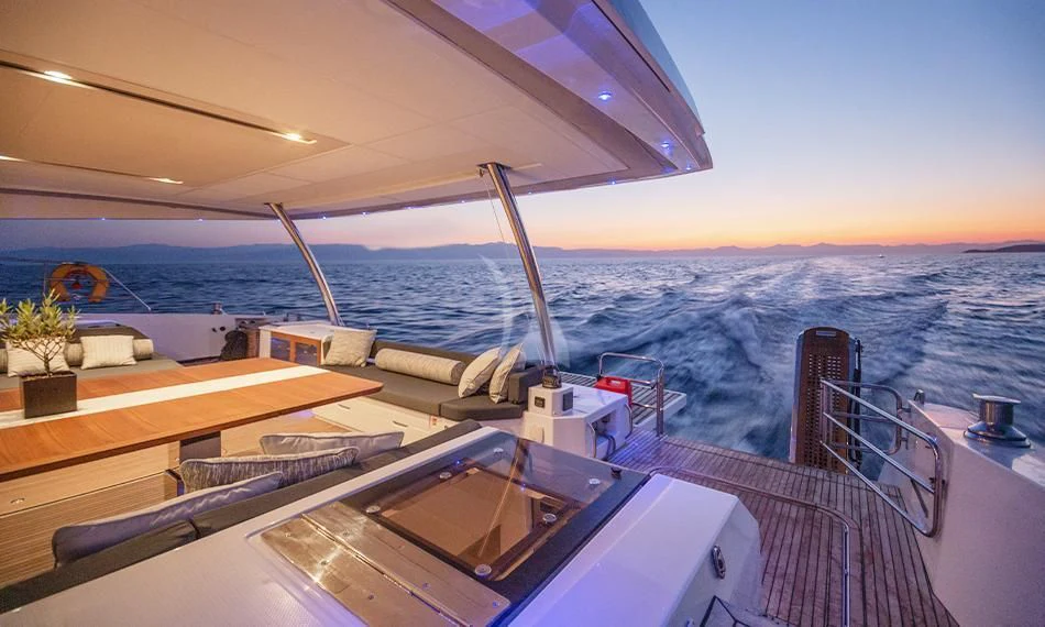 a boat on the water aboard PRINCESS MILA Yacht for Charter