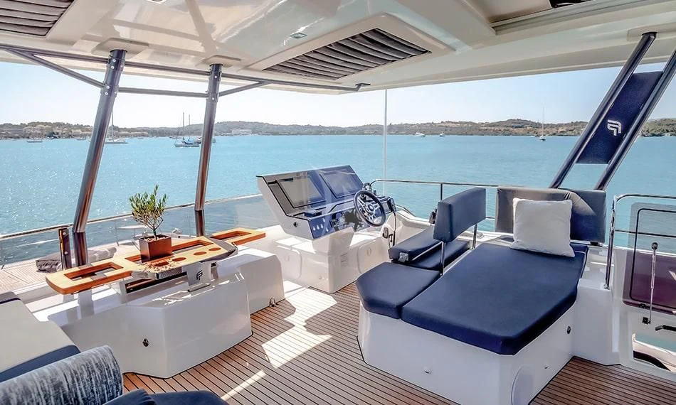 a boat on the water aboard PRINCESS MILA Yacht for Charter