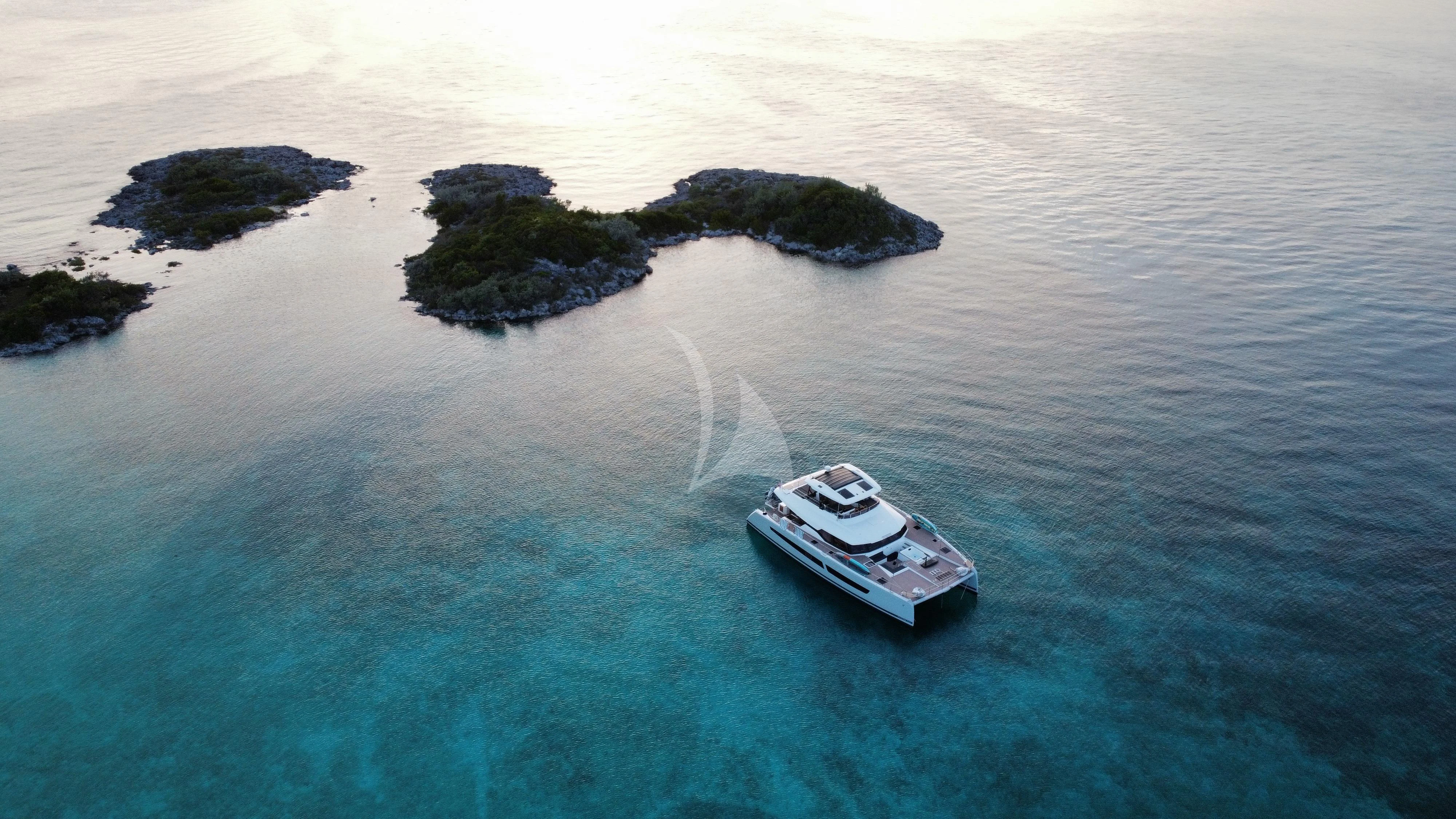 a boat in the water aboard PRINCESS MILA Yacht for Charter