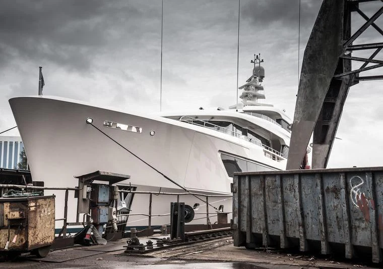 a boat on the dock aboard SAMAYA Yacht for Sale