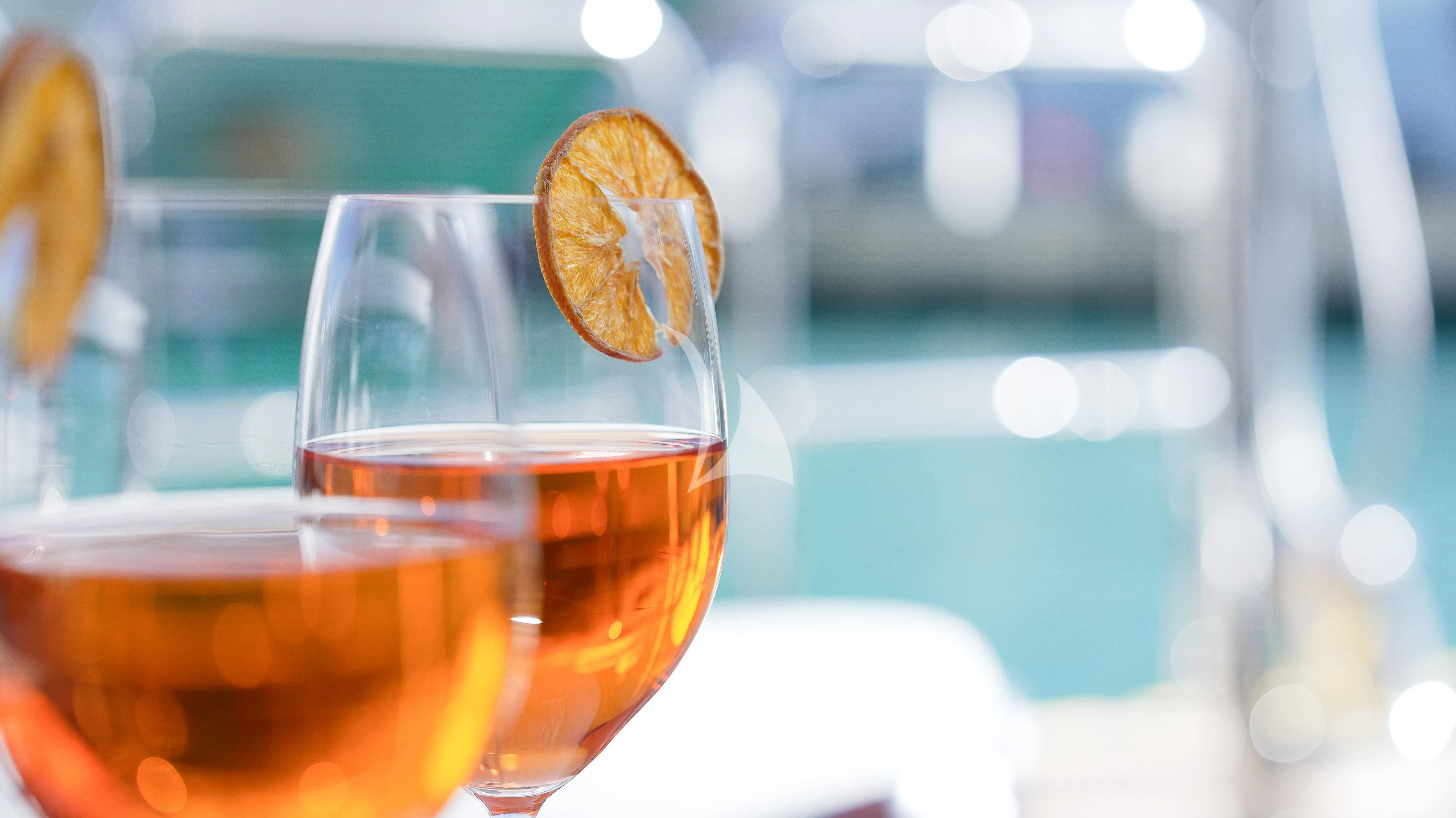 a glass of beer aboard RELIANCE Yacht for Sale