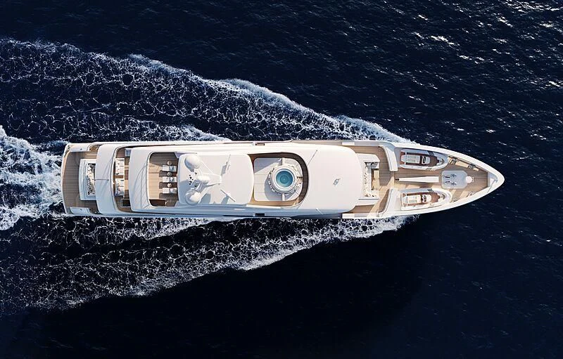 a space ship in space aboard RELIANCE Yacht for Sale