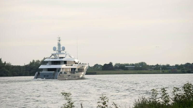 a boat in the water aboard RELIANCE Yacht for Sale
