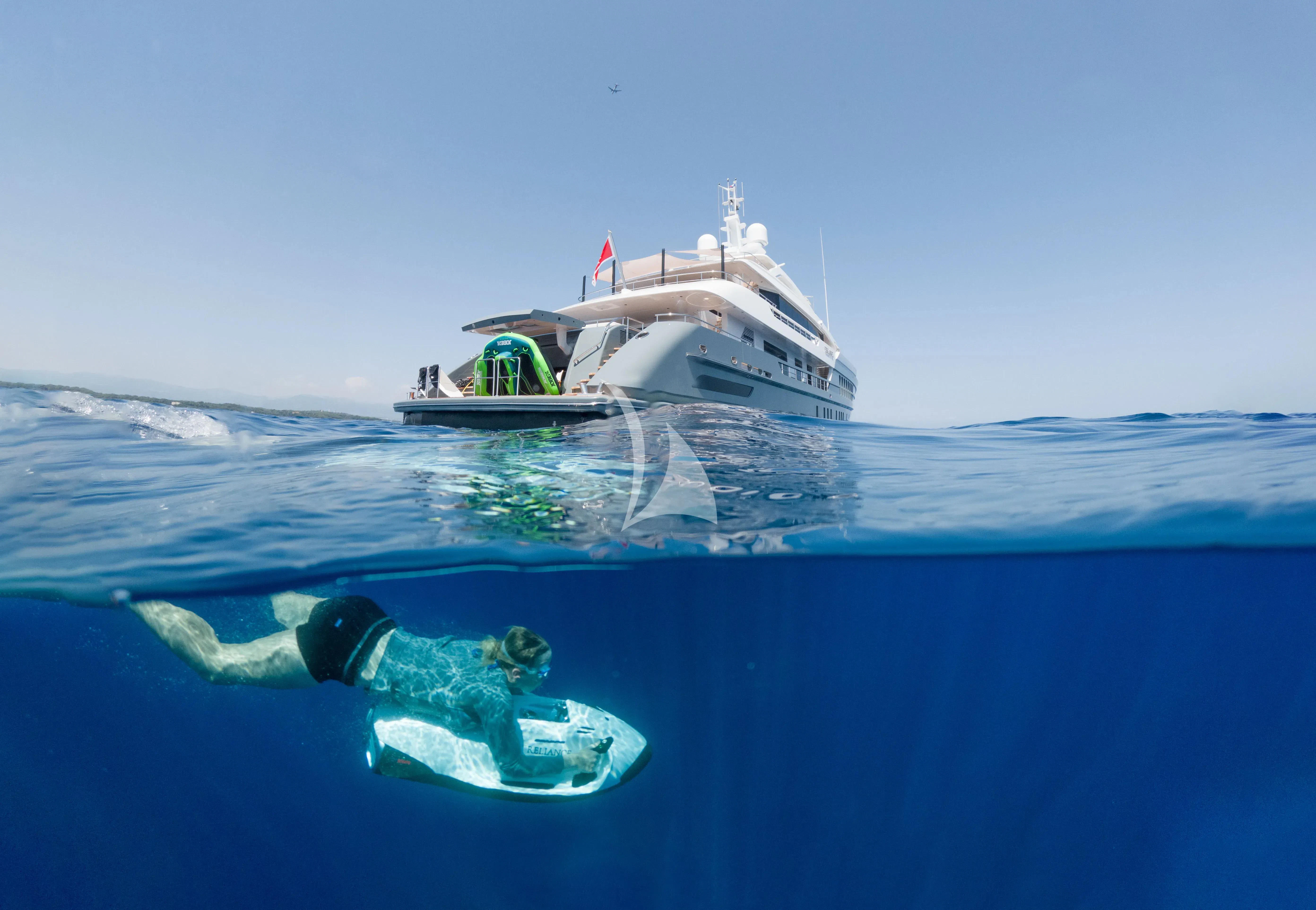 a boat in the water aboard RELIANCE Yacht for Sale