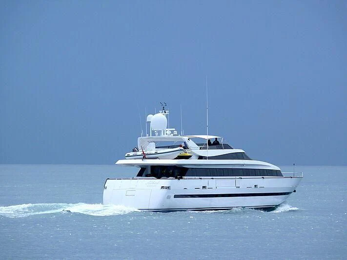 a white yacht on the water aboard KENAYL II Yacht for Sale