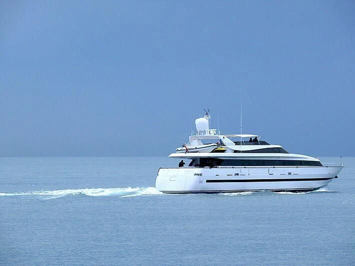 a white boat in the water aboard KENAYL II Yacht for Sale