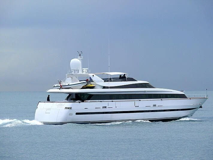 a white yacht on the water aboard KENAYL II Yacht for Sale