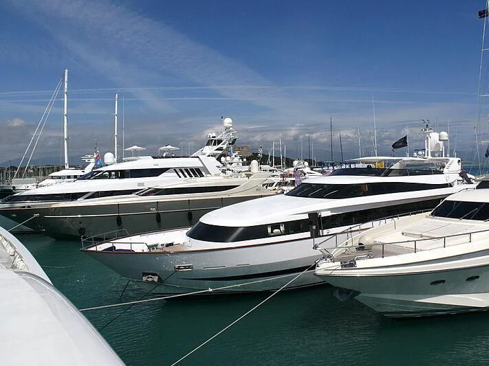 several boats in the water aboard KENAYL II Yacht for Sale