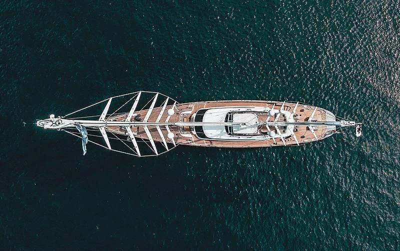 a boat in the water aboard SEVEN Yacht for Sale