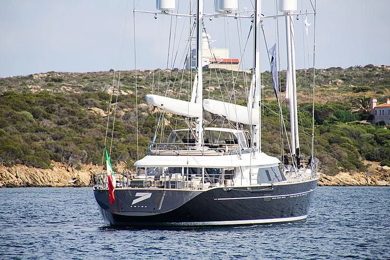 a boat on the water aboard SEVEN Yacht for Sale