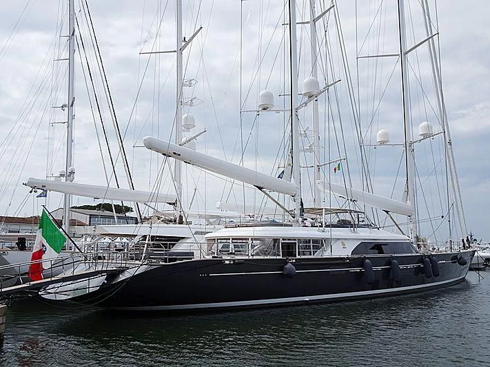 a boat in the water aboard SEVEN Yacht for Sale