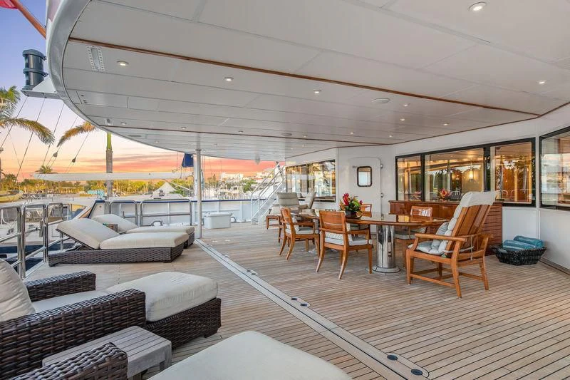 a large living room with a pool aboard NURJA Yacht for Sale
