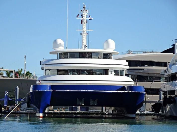 a large boat docked aboard NURJA Yacht for Sale