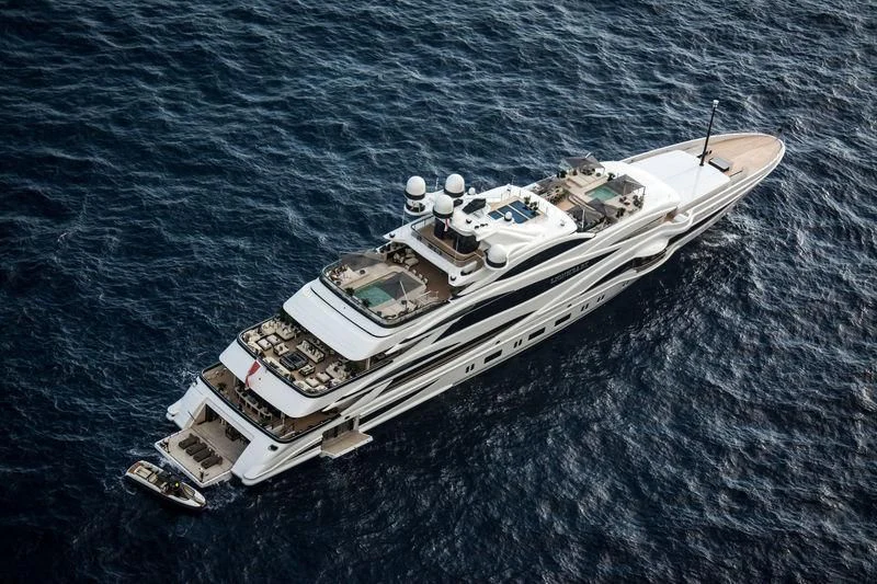 a boat on the water aboard LIONHEART Yacht for Sale