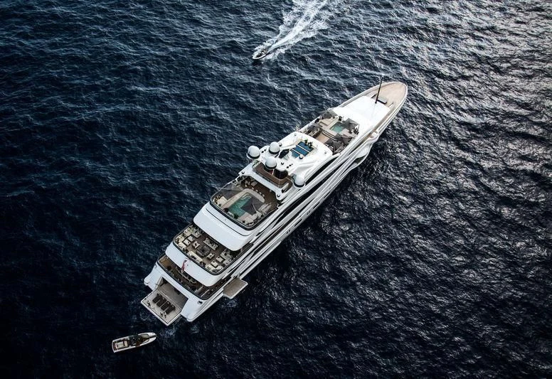 a ship in the water aboard LIONHEART Yacht for Sale