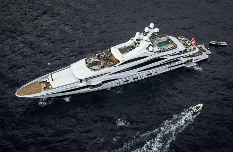 a boat on the water aboard LIONHEART Yacht for Sale