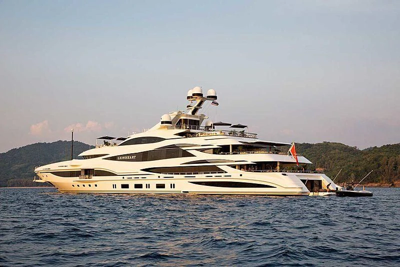 a boat on the water aboard LIONHEART Yacht for Sale