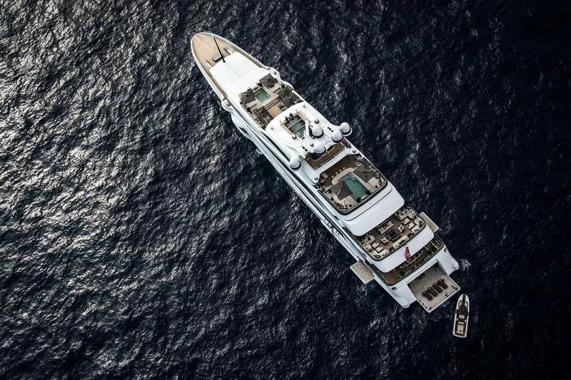 a space shuttle in the water aboard LIONHEART Yacht for Sale