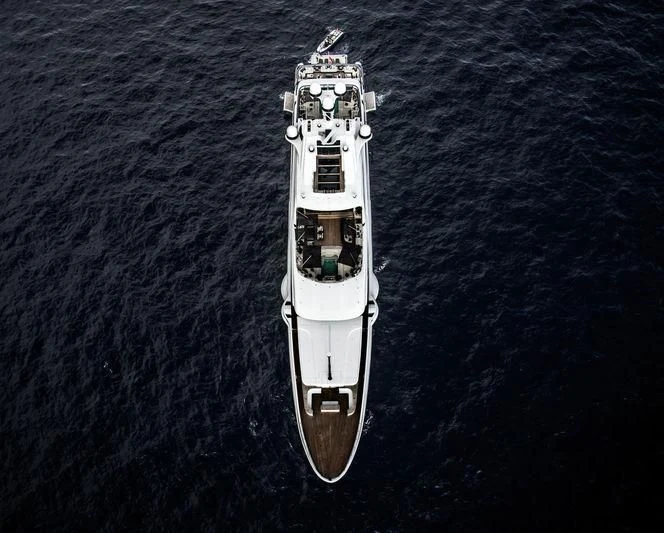 a space shuttle in the water aboard LIONHEART Yacht for Sale