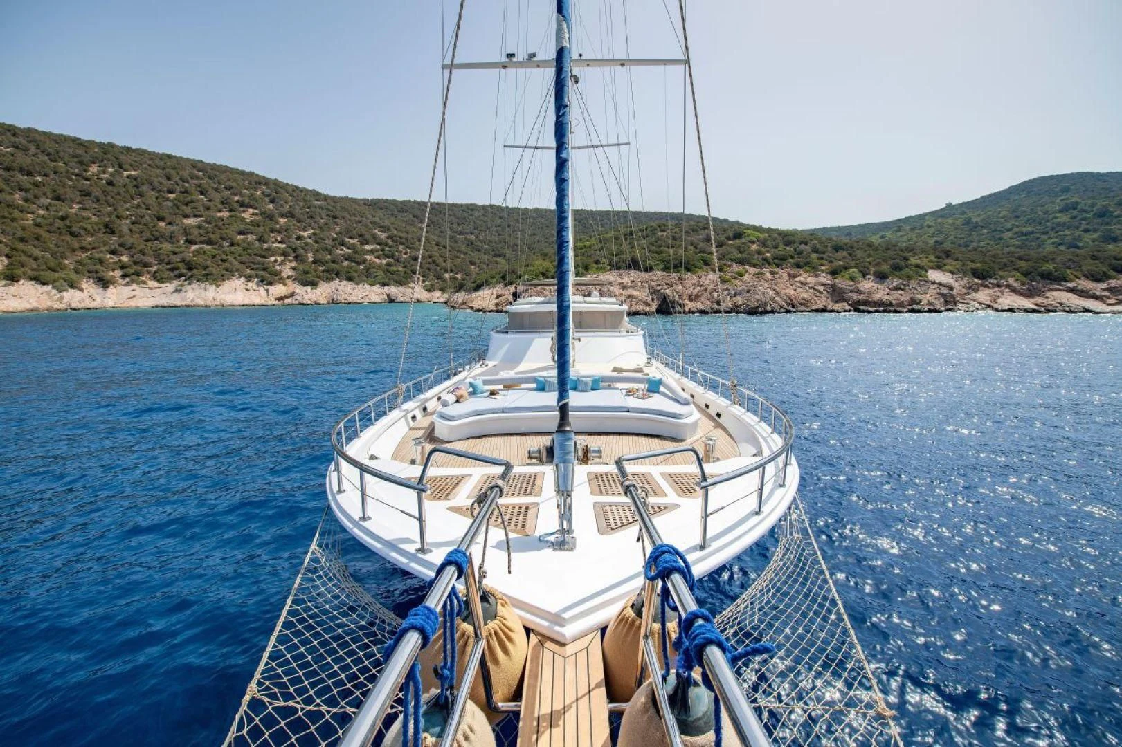 a boat on the water aboard THE WALL Yacht for Sale